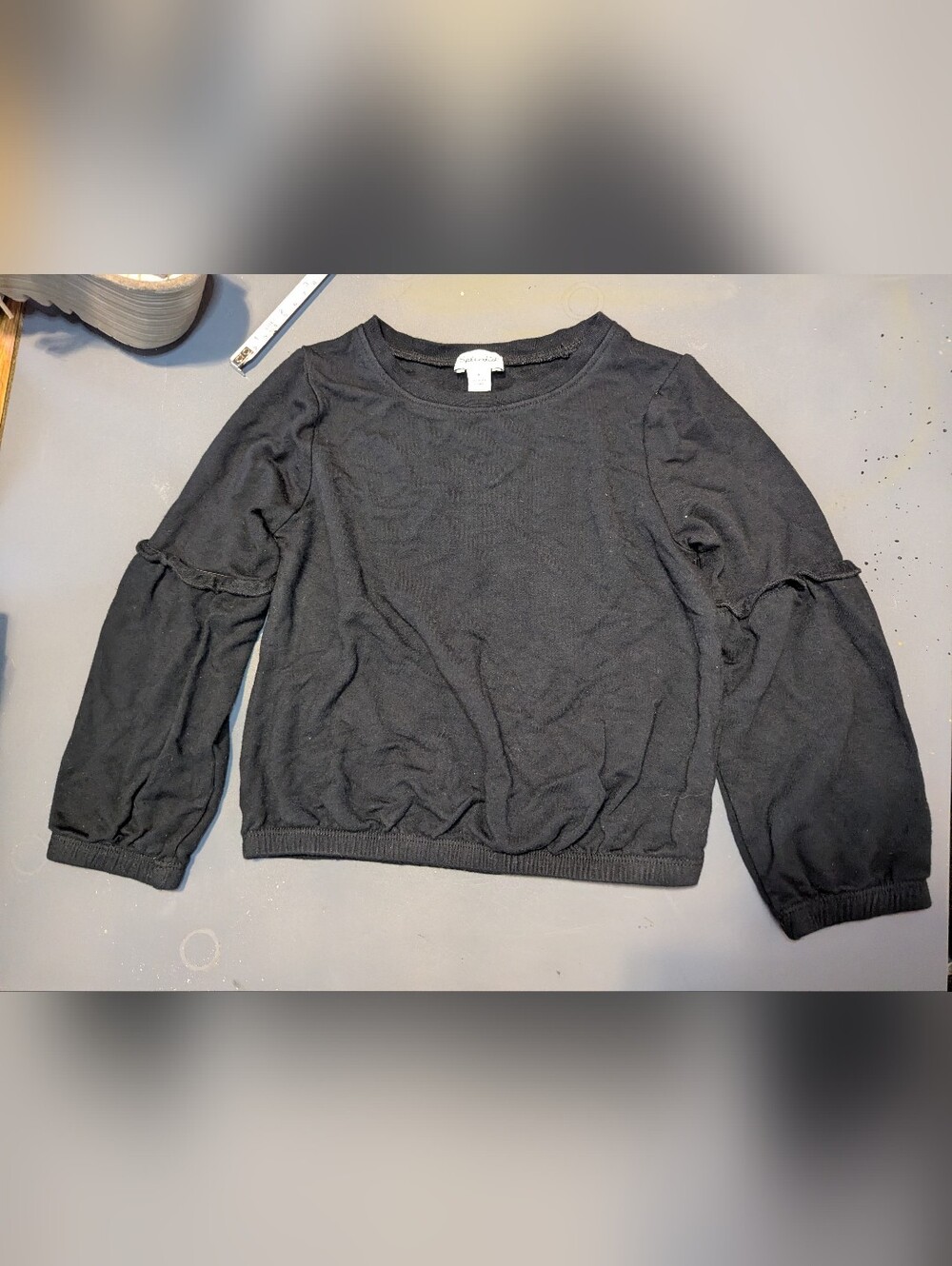 Toddler Girl SPLENDID Black Puffed Sleeve Sweatshirt 4 Toddler Shirt